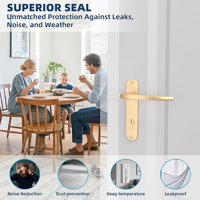 Heavy-Duty 20 ft x 3 in Weather Stripping, Extra Thick 2mm Door Draft Stopper Silicone Seal Strip for House and Glass Shower Doors for Collision and Side Gaps of Door and Windows, Clear
