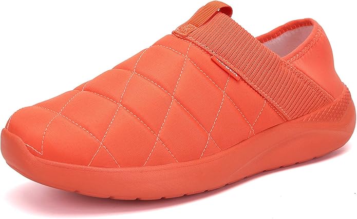 KUBUA Slippers for Men and Womens Indoor House Shoes Plush Slip on Outdoor Garden Loafers