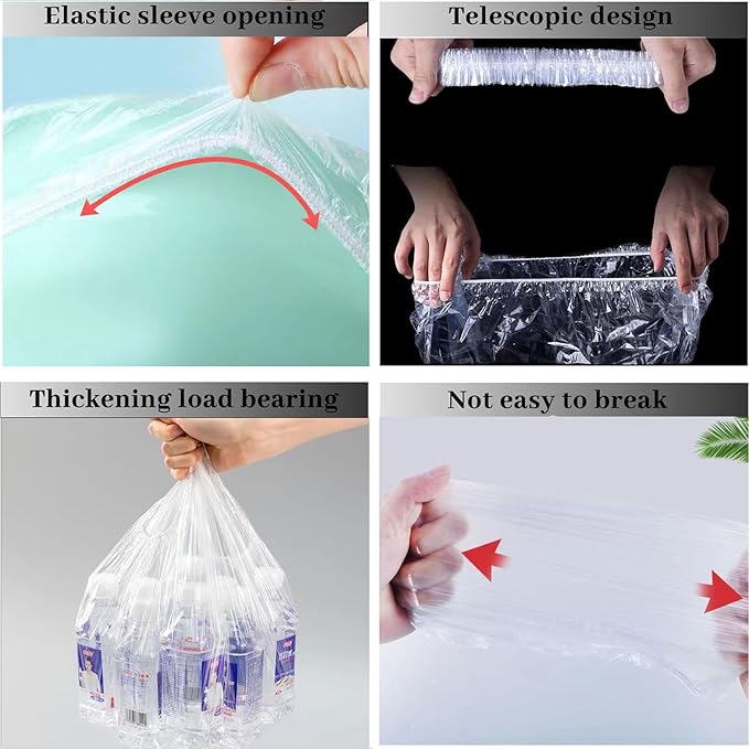 Potty Chair Liners with Elastic, Portable Potty Training Bags, Potty Refill Liners Disposable for Toddlers Kids and Baby,Toilet Seat Cover,17x8Inches,Clear,50pieces