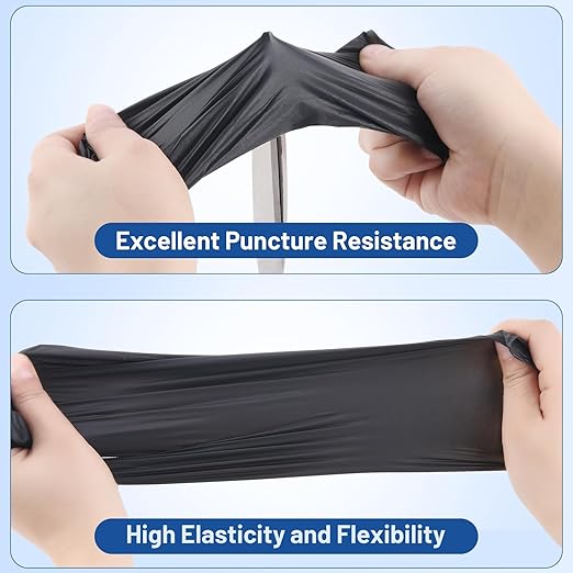 JMU Black Nitrile Gloves XL, 3.5Mil Disposable Nitrile Exam Gloves Latex Free Powder Free, 4000 Pcs