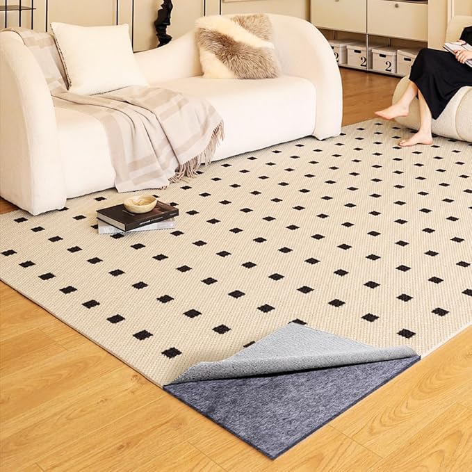 Felt Rug Pad, 10x14 Ft Extra Large Area Cushioned Carpet Liner, Thick Felt Pads for All Floors, Keep Rug in Place Soft and Safe