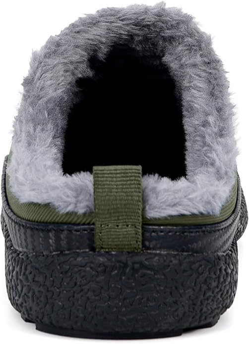 Womens Mens House Slippers Slip on Snow Winter Warm Fully Fur Lined Slippers Indoor Outdoor Shoes