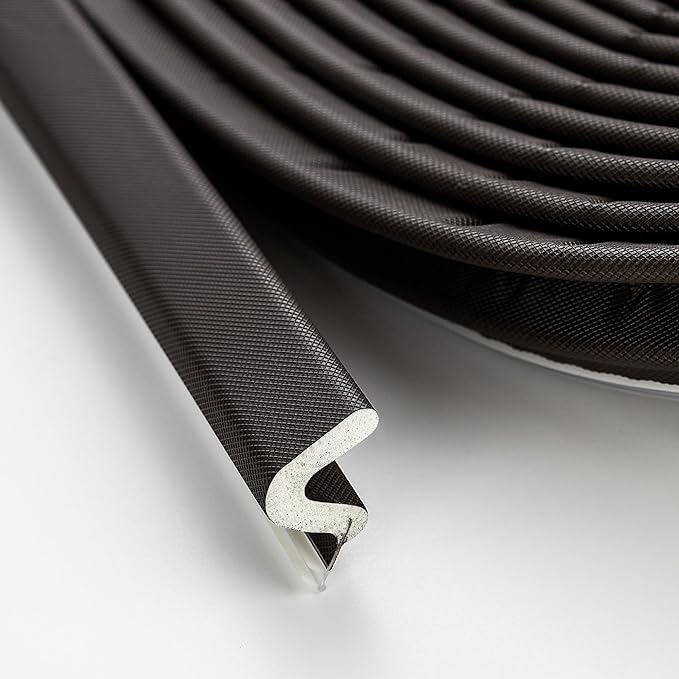Weather Stripping Door Seal Strip Soundproof Q Foam Weather Stripping for Door Frame, Exterior Door Weather Stripping for Large Gap, Easy to Install（Brown, 21FT