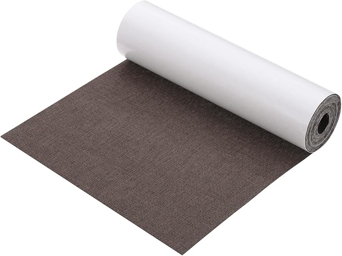 PATIKIL 70x6.2 Inch Linen Repair Tape, Repair Fabric Patch Self Adhesive Couch Patch Line Repair Patch for Furniture Sofa Car Seats Office Chairs, Dark Brown