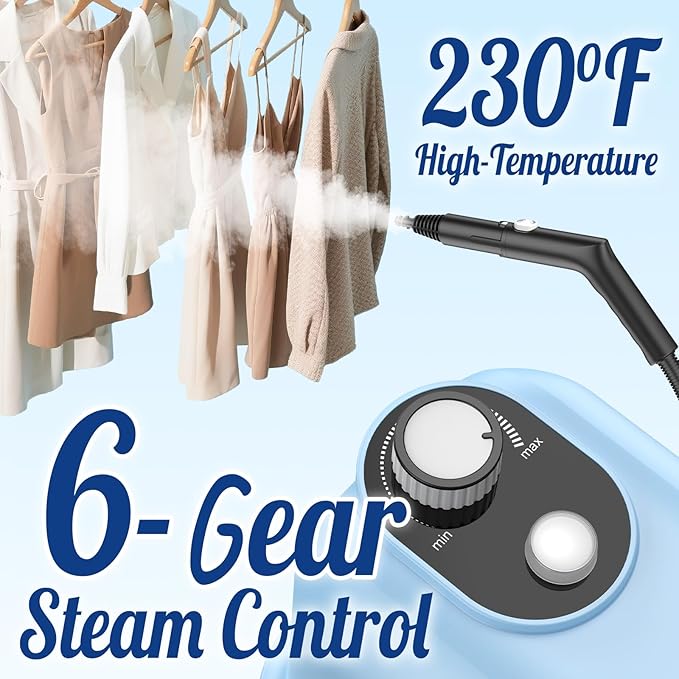 60.87oz Heavy Duty Steam Cleaner 10s Rapid Heating Handheld Steam Cleaner for Home, Steamer for Cleaning for Home, Car, Grout, Tile, Floor, Dirt