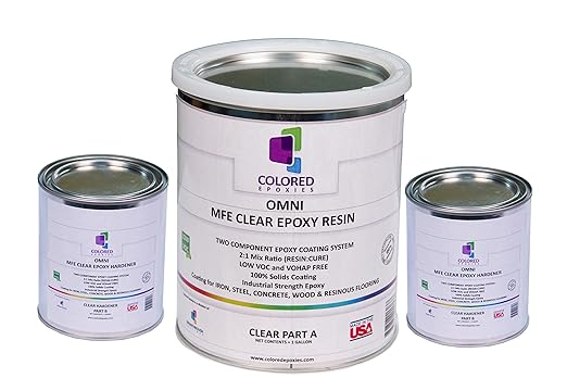 Colored Epoxies 1038 Clear 1.5 Gallon Kit Resin and Hardener