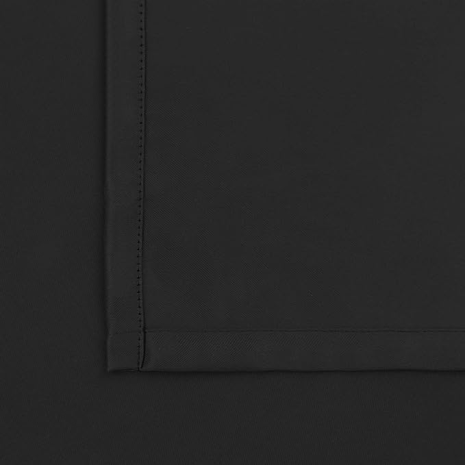 BGment Black Blackout Curtains for Bedroom 52 x 72 Inch Long - Thermal Insulated Drapes Room Darkening Window Treatments for Living Dining Room, 2 Panels