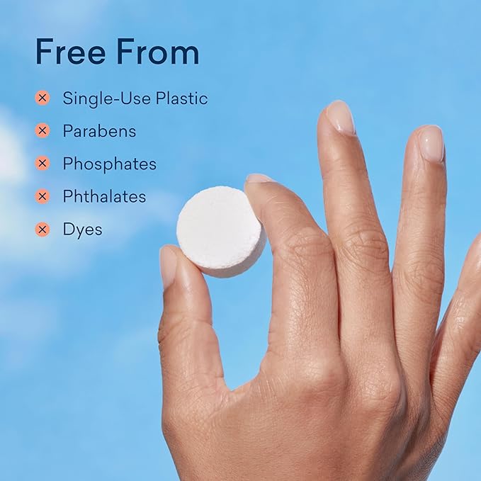 BLUELAND Foaming Hand Soap Refill Tablets, 10-Pack, Perrine Lemon Scent, Eco Friendly Cleaning Products, 10 x 9 Fl oz