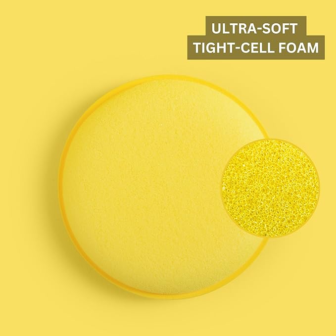 The Pro Stuff® 4” Soft Applicator Foam Pads | Hand Detailing Pads Ideal for Applying Dressings, Polishes, Waxes, and Interior Detailing Products | Detailing Accessory | 8 Pack