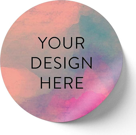 100 Custom Vinyl Stickers - Upload Your own Image, Text, Design, Logo - Personalized Logo Labels for Handmade, Packaging, Bottle, Jars, Candle, Brand Stickers (Rose, 5x5)