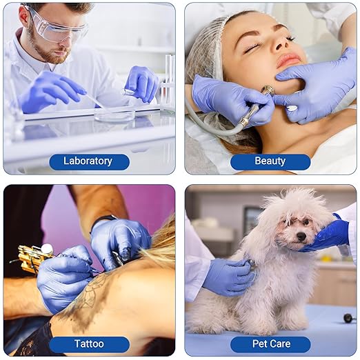 JMU Nitrile Gloves Bulk 2000 Count, XL, 3.5 Mil, Disposable Gloves Latex Free, Violet Blue