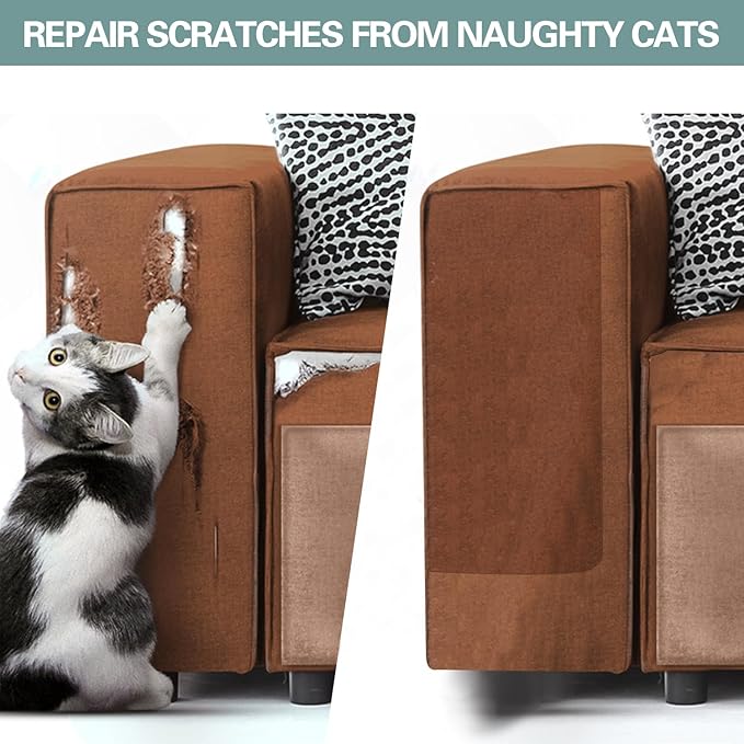 Azobur Sofa Fabric Repair Patch - Self-Adhesive Microfiber Patch for Couch, Multicolor