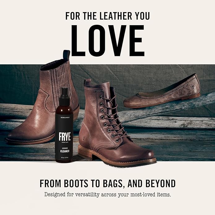 Frye Instant Leather Cleaner – Deep Clean for Leather | Non-Toxic, Made in USA | Gently Lifts Dirt from Shoes, Boots, Couches, Purses, Bags & More