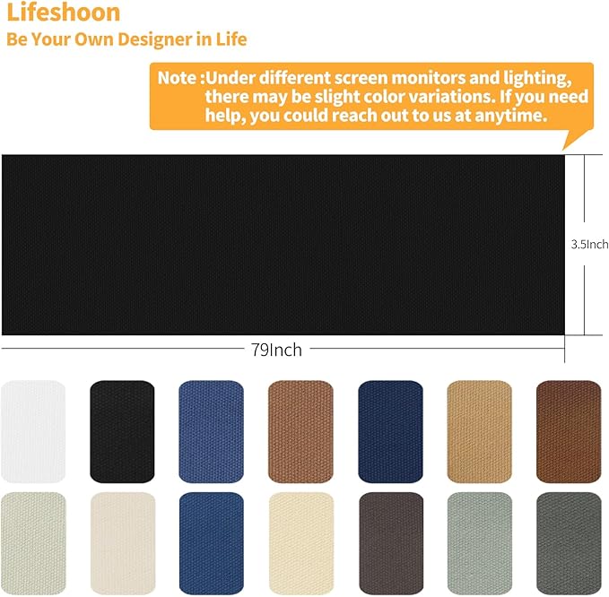 Fabric Repair Patches, Canvas Self-Adhesive Fabric Patches Tape Durable, DIY Large Canvas Repair for Sofa, Couches, Furniture, Chair, Clothing （3.5X79 Inch, Beige）