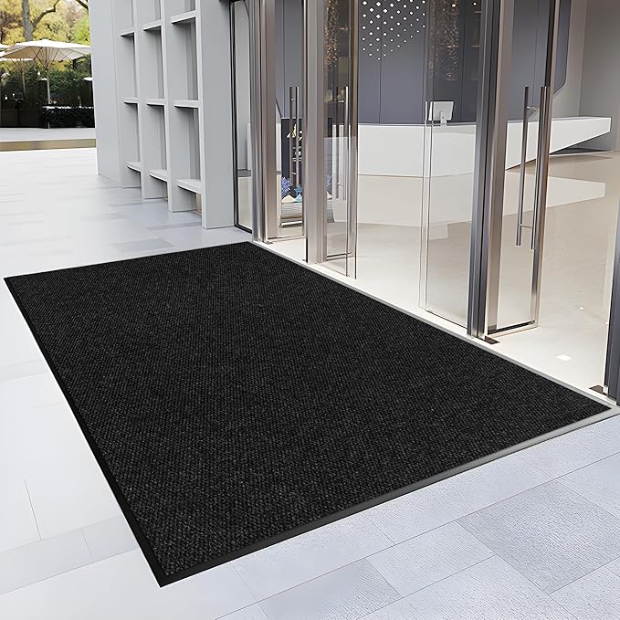 2′ x 21′ Front Door Mat Indoor Outdoor Entrance, Commercial Floor Mat Heavy Duty Dirt Trapper Entryway Doormat, Custom Size Non Slip Rubber Backing Welcome mat, Door Mat for High Traffic Area