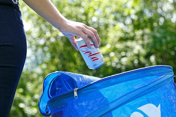 Coghlan's Pop-Up Lightweight Trash & Recycle Can – Collapsible Dual-Purpose Bin for Camping, RV, and Travel – Durable, Compact, and Easy to Store – 29.5 Gallon