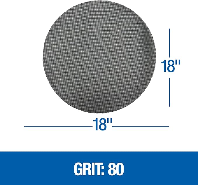 Floor Sanding Screen Disc, 10 Pack, 18", Grit 80