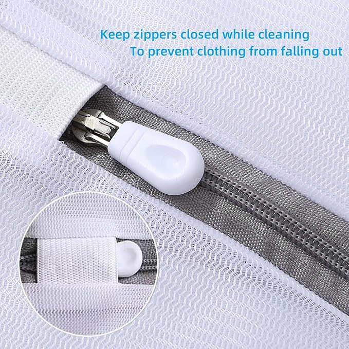 6 Pcs Lingerie Bags for Washing Delicates(2L 2M 2S) Mesh Laundry Bags for Lingerie Socks Garment Underwear Baby Clothes Bra for Washing Machine