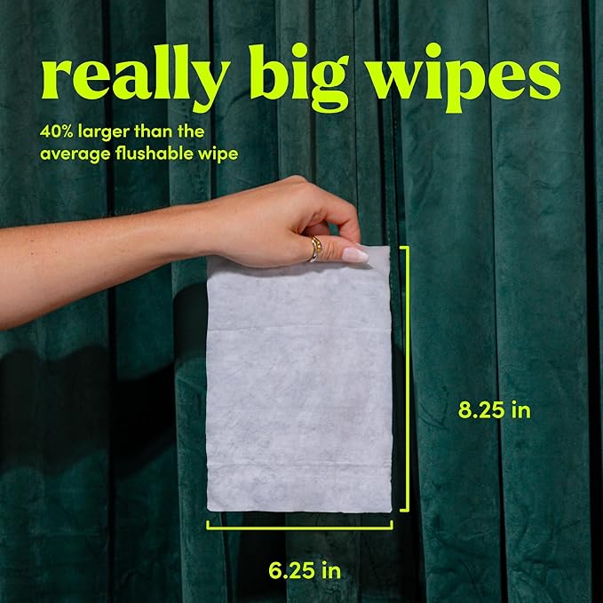 goodwipes Flushable Butt Wipes - Vitamin E & Aloe - Sewer & Septic Safe - Extra Large Adult Wet Wipes For Women & Men - Bathroom Essentials - Rosewater, 418 Count (8 Packs + 1 Travel)