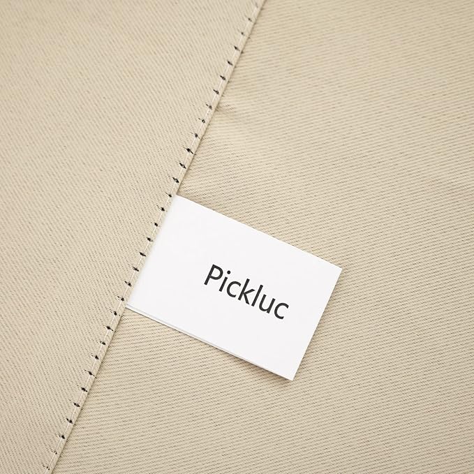 Pickluc Cafe Curtain (Half Window Curtain) 30 Inches Length, Rod Pocket Kitchen Curtain, Short Blackout Curtain for Small Window, 30" Wide and 30" Long, 2 Panels, Ivory