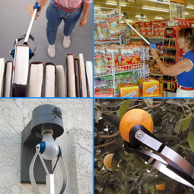 ArcMate EZ Reacher - Heavy Duty Grab-It Reaching Tool - Grabber Reacher with 4.5 Inch Jaws, Can Lift a Dime to 8 lb. Brick, Lightweight, Sturdy, Ideal for Commercial, Maintenance, Seniors, 40", 6 Pack