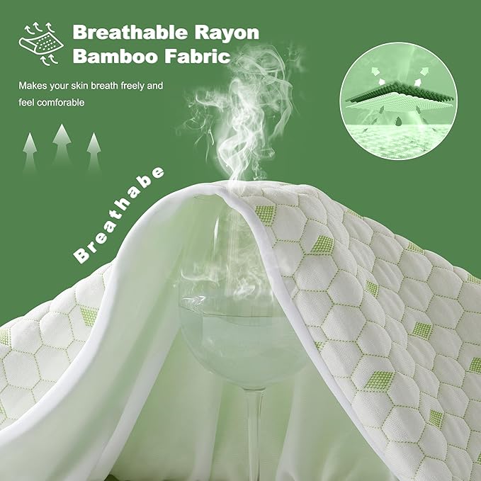Waterproof Mattress Protector, Twin Size Mattress Pad Fitted 6"-15" Deep Pocket, 3D Air Fabric Soft Breathable Bed Mattress Cover Noiseless Washable