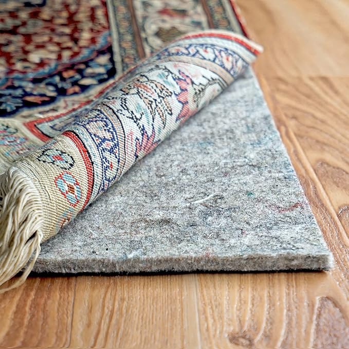 RUGPADUSA - Dual Surface - 7'x9' - 1/4" Thick - Felt + Rubber - Non-Slip Backing Rug Pad - Safe for All Floors