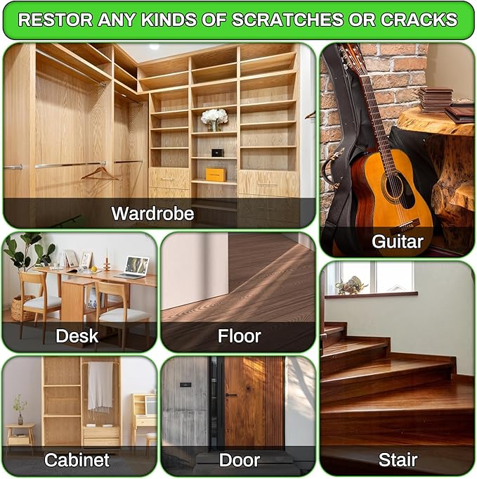 Wood Furniture Repair Kit,24 Colors Wood Fillers,Scratch Repair Covers & Removers for Repairing Scratches,Cracks,Dings and Holes in Cabinets, Cut Panels(Gray Series)