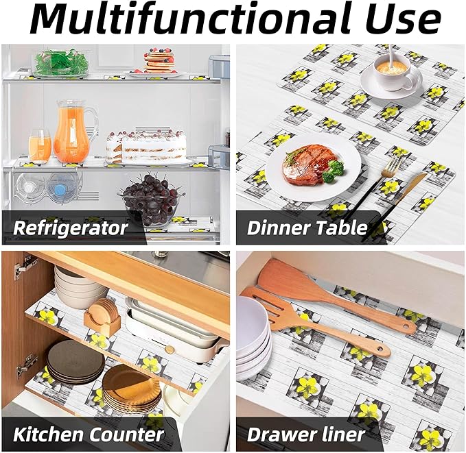 12" W x 120" L Shelf Liner Non Adhesive Purple Kitchen Drawer Liner, Waterproof Shelf Liner Durable Anti-Slip for Kitchen Cabinets