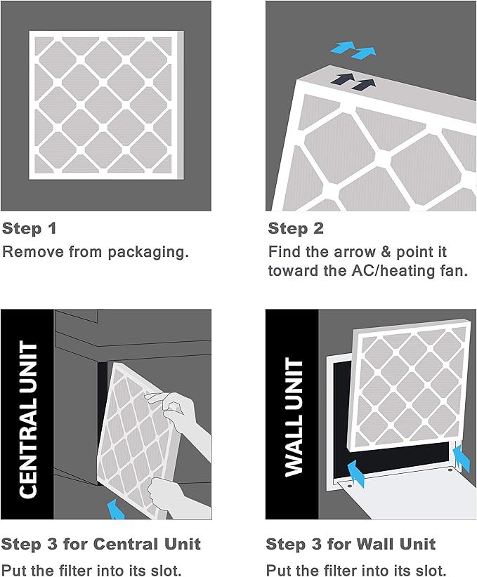 Aerostar Air Filters 28x34x1 MERV 8,Healthier Air For Your Home, 28" x 34" x 3/4", Box of 6