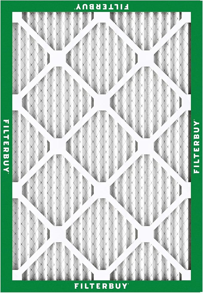 Filterbuy 20x25x1 Air Filter MERV 8 (MPR 700) Dust Defense Replacement (6-Pack), Electrostatic Pleated HVAC AC Furnace Filters, Made in USA (Actual Size: 19.50 x 24.50 x 0.75)