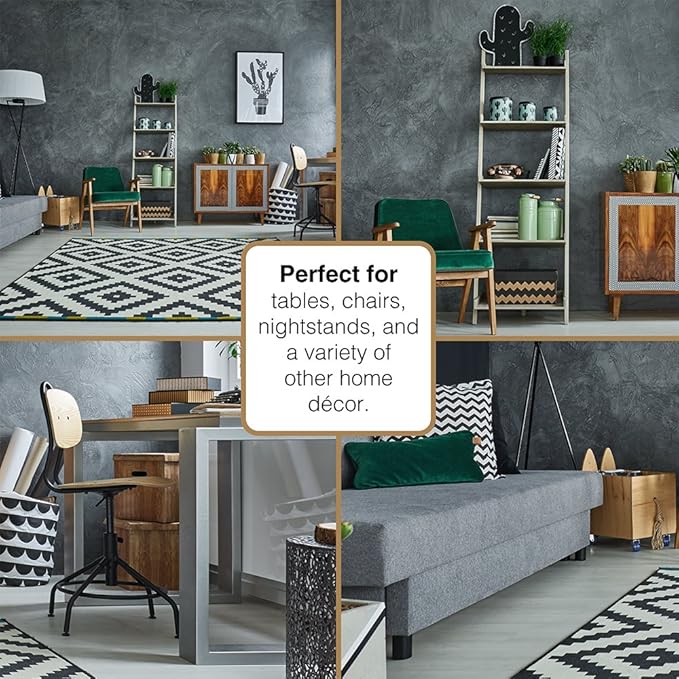 SoftTouch 1 1/2" Round Heavy Duty Felt Furniture Pads - Move Effortlessly & Protect Surfaces Floors, Gray (24 Pack),Grey