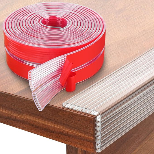 HOMREALM Baby Proofing16.4ft Long (2.75" Wide) Corner Guards Furniture Corner & Edge Safety Bumpers Corner Covers Protectors Baby Proof Bumper & Cushion to Cover Sharp Furniture & Table Edges