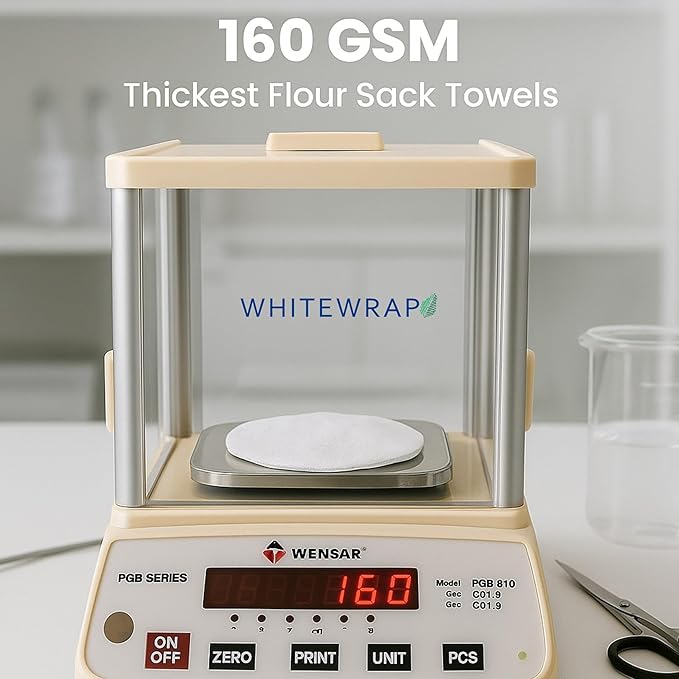 Flour Sack Towels| Tea Towel for Crafts| Kitchen Dish Cotton Blank Towel for Embroidery|Baking Bread Proofing Linen Cover| Thick Absorbent Quick Dry| 6 Pack 28"x28" White