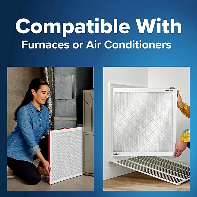 Filtrete 14x25x1 AC Furnace Air Filter, MERV 11, MPR 1000, Micro Allergen Defense, 3-Month Pleated 1-Inch Electrostatic Air Cleaning Filter, 4 Pack (Actual Size 13.81 x 24.81 x 0.81 in)
