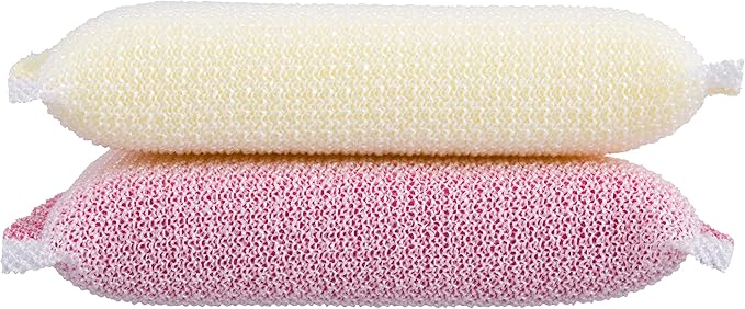 Superio Nylon Cleaning Pad, Dish Scrubbers, Multi Surface Scratch- Free Scour Sponge for Stainless Steel, Copper cookware, China, Dishes and plasticware (6)