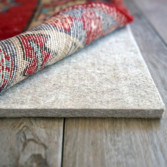 RUGPADUSA - Eco-Plush - 9'x11' - 3/8" Thick - 100% Felt - Extra Cushioned Rug Pad - Available in 3 Thicknesses, Many Custom Sizes