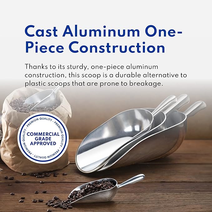New Star 34585 Cast Aluminum Utility Scoop, 58-Ounce