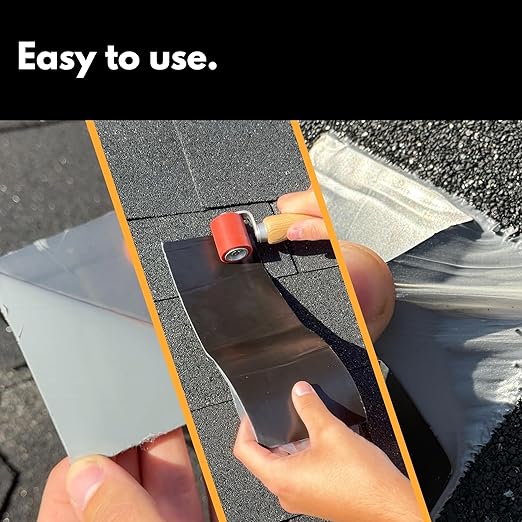 HSS Sealant Tape with MicroSealant - Waterproof Commercial Roofing Tape for Roof and RV Repair - UV- & Weatherproof (White, 4 inch x 50 feet)