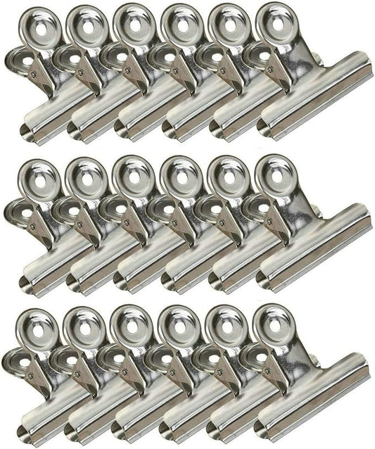 18 Pack Stainless Steel Chip Bag Clips Heavy Duty Food Bags Clamp Clips for Kitchen Office School (2In)