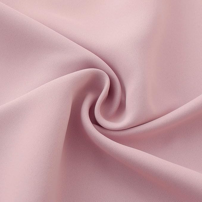 BGment Baby Pink Blackout Curtains 36 Inch Length for Short Window - Small Drapes Thermal Insulated with Rod Pocket Privacy for Cafe Kitchen Bathroom Girl Bedroom, 34 x 36 Inch, 2 Pnels