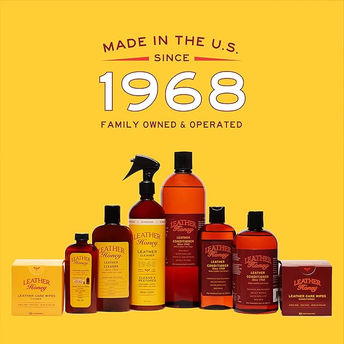 Leather Honey Conditioner Wipes with Cleaner Wipes