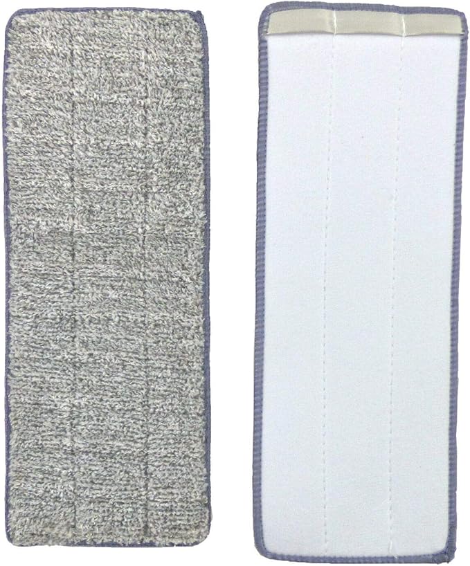 Bulletproof Microfiber Mop Replacement Heads - Washable Pads for Floor Cleaning Compatible with Tethys & Most 11” - 13” Flat Squeeze Mops for Wet/Dry Mopping, Sanitizing, and Scrubbing Hardwood