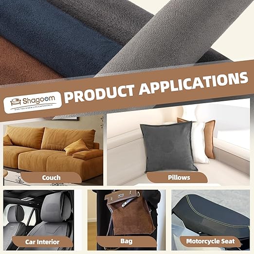Suede Repair Patch, 35X79 Inch Fabric Large Repair Tape, Self-Adhesive Patches for Furniture, Sofa, Car Interior, Shoes, Hand Bag, Clothing (Coffee, 35X79 Inch)