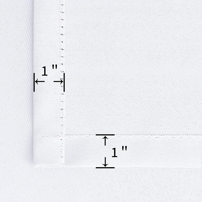 BGment White Curtains 45 Inches Length for Kitchen Window - Rod Pocket Short Window Treatment Drapes Privacy for Bathroom Cafe Bathroom Home Decor, 2 Panels, Pure White, 42 x 45 Inch