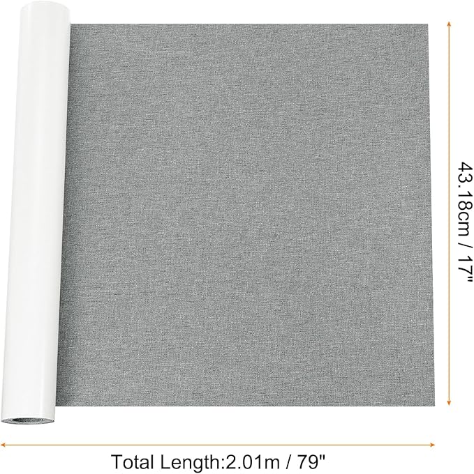 Repair Patches Repair Tape Self-Adhesive DIY Repair Patch Linen Gear Patch for Sofa, Furniture, Chair, Clothing,Tents,17x79 Inch,Grey