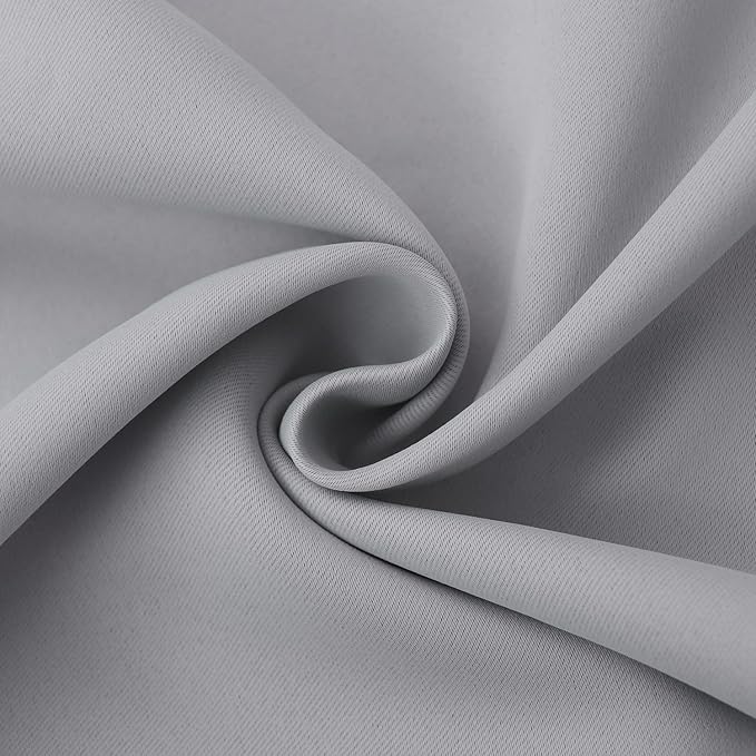 BGment Light Grey Short Curtains 36 Inches Length for Kithchen Window Over Sink - Small Half Window Drapes with Rod Pocket Darkening Privacy for Cafe Front Door Bathroom, 2 Panels, 29 x 36 Inch