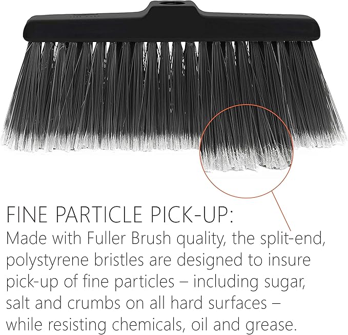 Black Kitchen Broom with Adjustable Handle