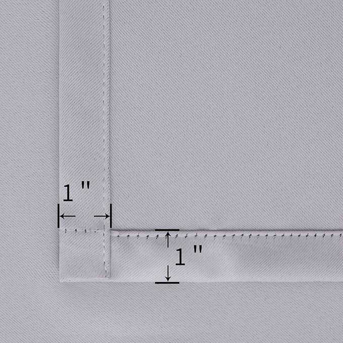 BGment Light Grey Blackout Curtains 54 Inches Long for Bedroom - Rod Pocket Thermal Insulated Drapes for Living Room Short Window Darkening Privacy, 42 x 54 Inch, 2 Panels