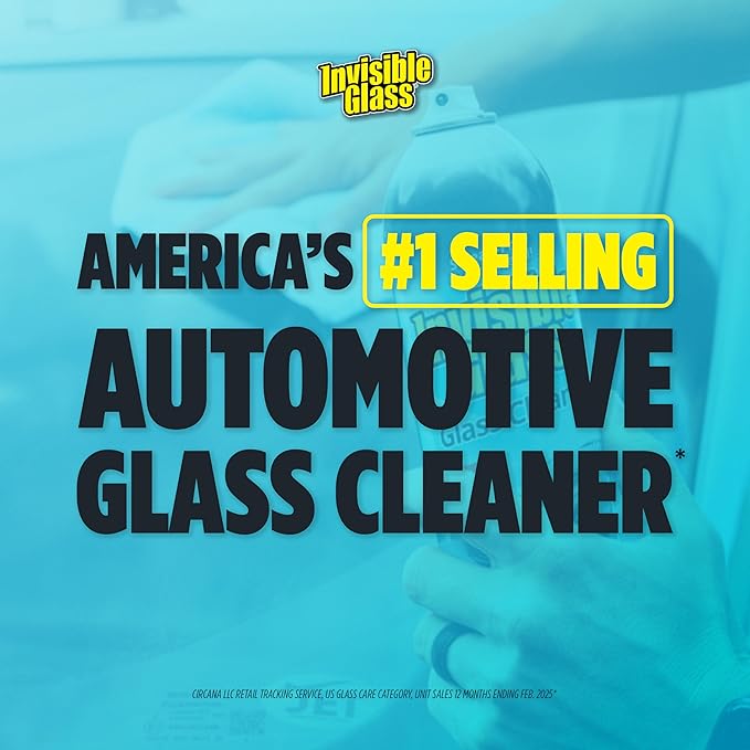 Invisible Glass 91164-3PK Premium Aerosol Glass and Window Cleaner for Auto and Home Cleans Glass, Windows, Windshields, and More, Streak-Free, Ammonia-Free, Tint-Safe, 19 oz (Pack of 3)